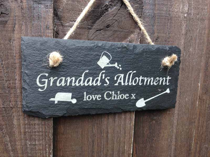 personalised garden slate engraved cs