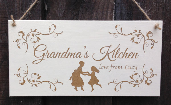 personalised kitchen sign grandma