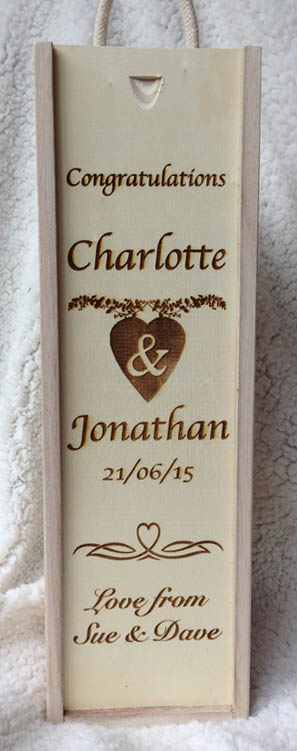 engraved wedding wine box main