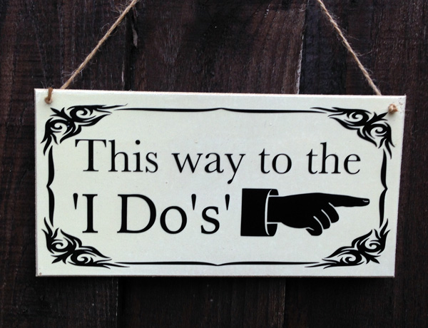 wedding signs with directions