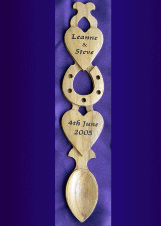 Welsh Love Spoons Engraved 01