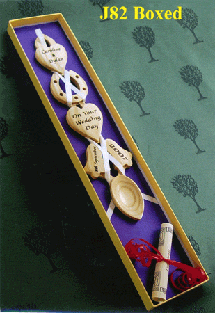 welsh love spoons in gift box