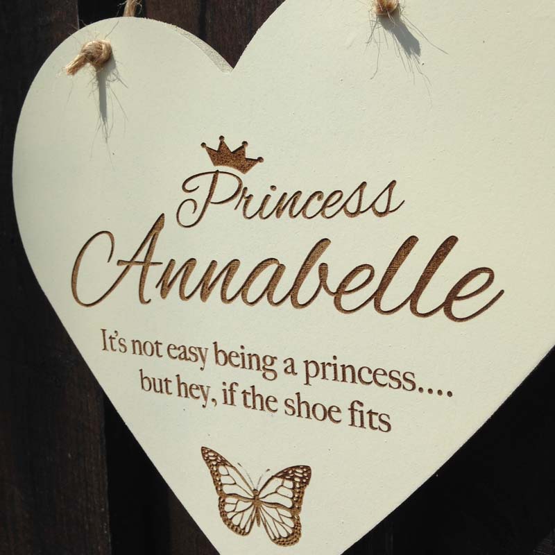 personalised wooden hearts signs