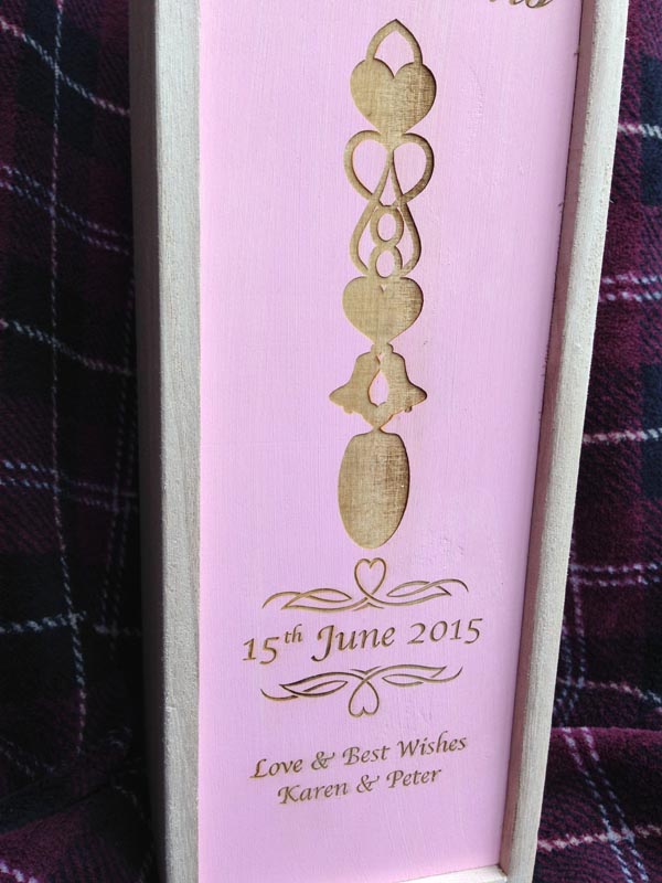 welsh love spoon engraved wooden wine case 3