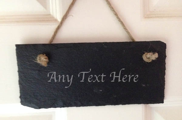 personalised hanging slate bedroom door sign