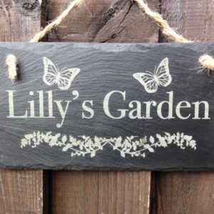 personalised slate garden plaque