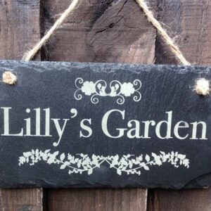 personalised slate garden sign