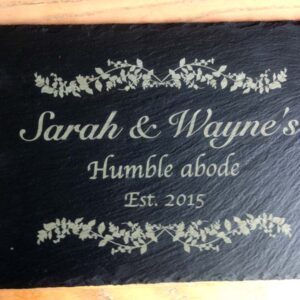 personalised slate sign table 5