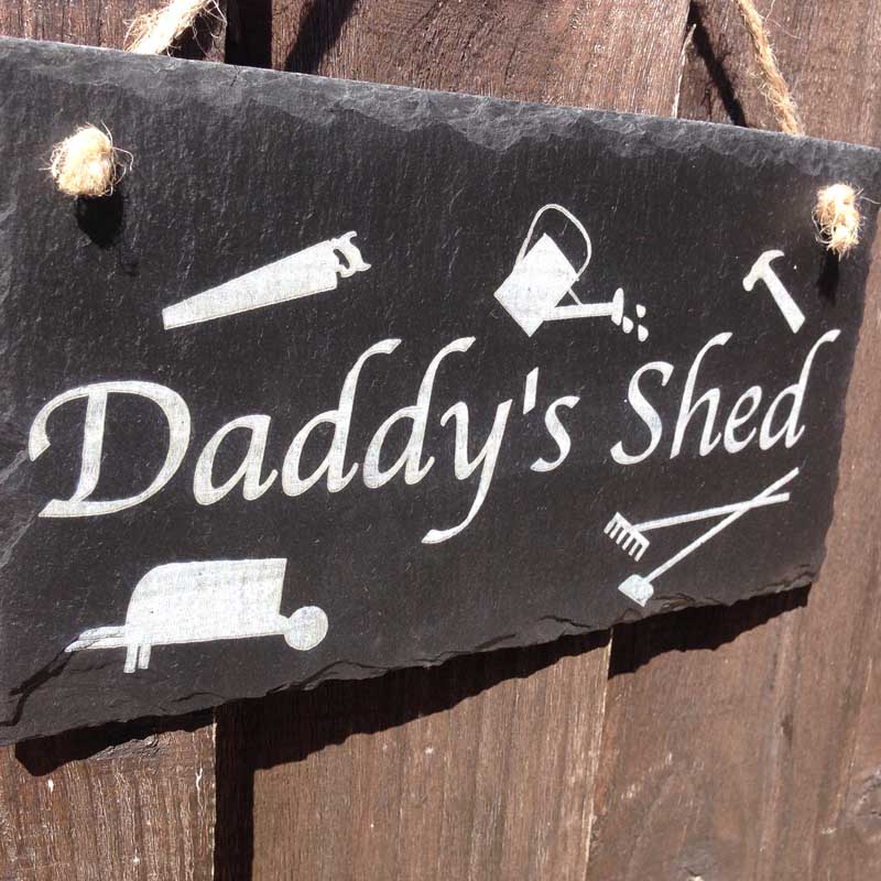 daddys garden shed sign