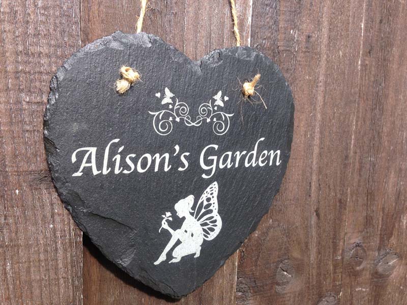 personalised fairy sign for the garden