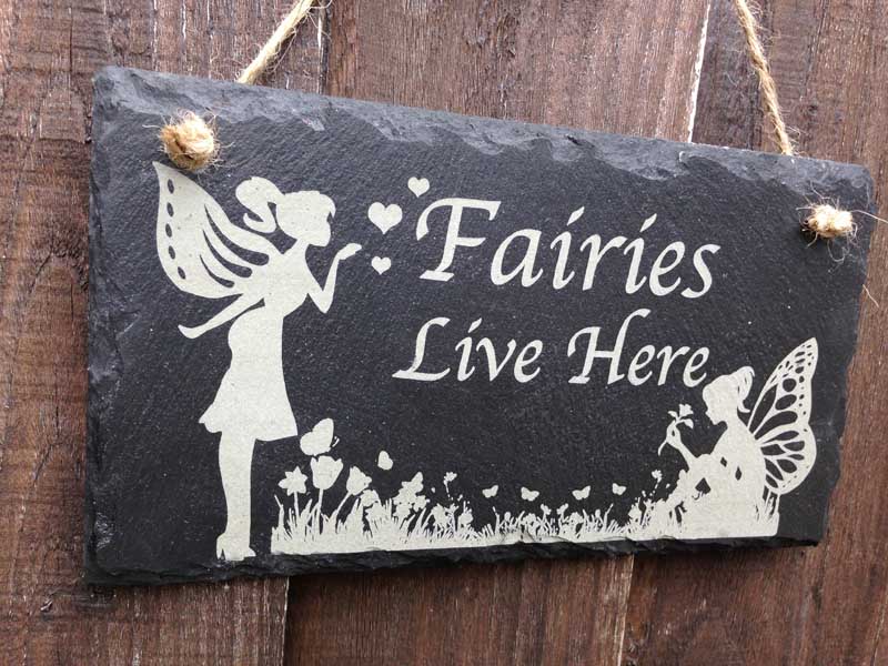 fairies live here sign