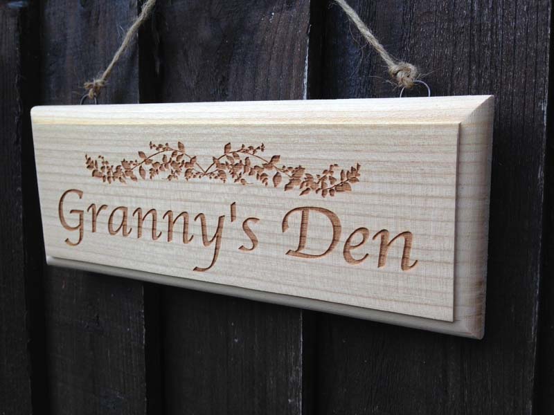 Rustic Cherry Wood Signs | Personalised Garden Signs 