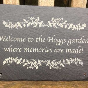 large garden signs in slate 12