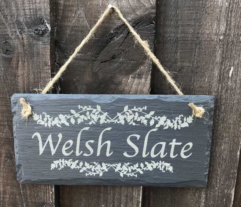 Personalised Welsh Slate Sign Signs Craft Shapes Welsh LoveSpoons