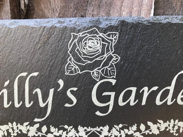 Personalised Rose Garden Sign – Signs – Craft Shapes – Welsh LoveSpoons ...