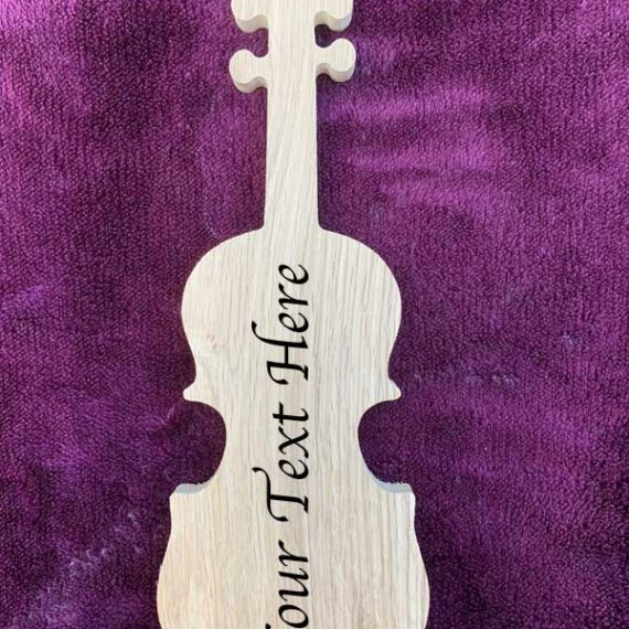 Oak Violin Sign - Personalised