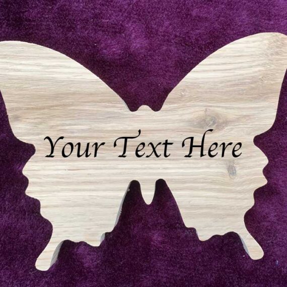 Oak Butterfly shape sign
