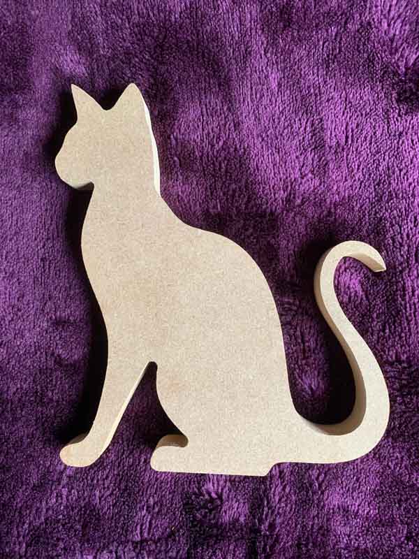 MDF Cat Shape 18mm Signs Craft Shapes Welsh LoveSpoons Memorials